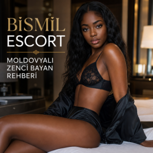 Bismil Escort Moldovyalı Zenci Bayan - Attractive Black woman in lingerie posing for Bismil escort services announcement.