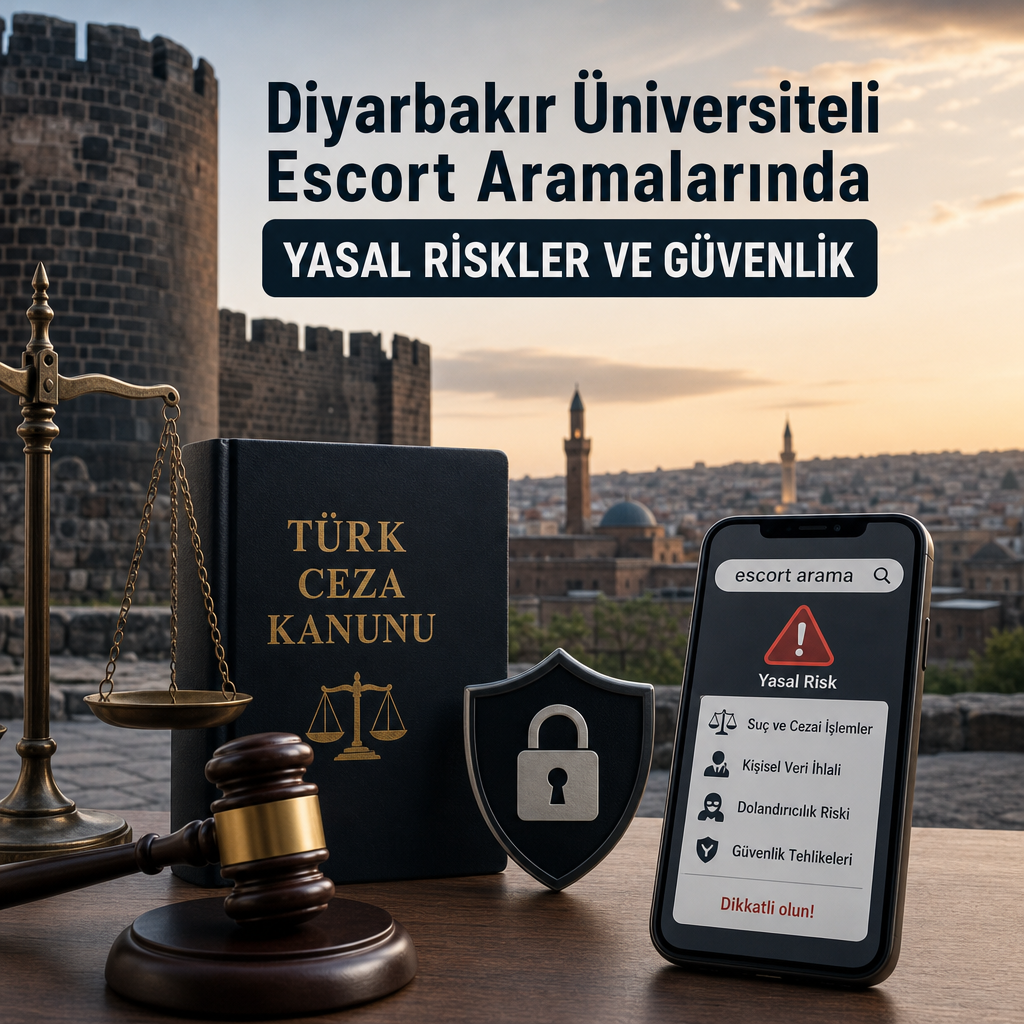 Diyarbakır üniversiteli escort illustration for Diyarbakır Üniversiteli Escort Aramalarında Yasal Riskler ve Güvenlik