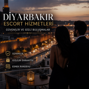 Diyarbakır’da güvenilir ve gizli escort hizmetlerini tanıtan, esnek randevu seçenekli bir afiş