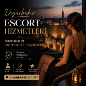 Diyarbakır escort hizmetleri için güvenilir ve profesyonel seçenekler sunan reklam görseli.