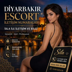 Diyarbakır escort iletişim numaraları ve Sıla için iletişim bilgileri içeren tanıtım görseli