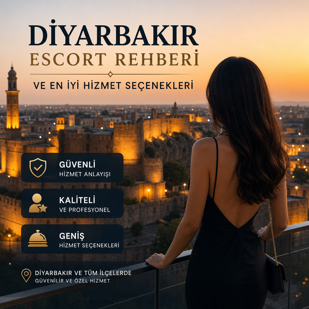 Diyarbakır şehir silüeti ve güvenli, profesyonel Diyarbakır Escort hizmetlerini simgeleyen rehber görseli