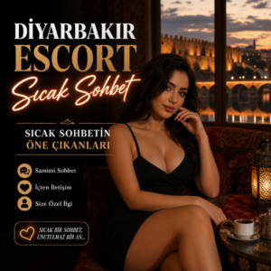 Diyarbakır escort “sıcak sohbet” fırsatlarını tanıtan reklam görseli, sıcak sohbet vurgulu.
