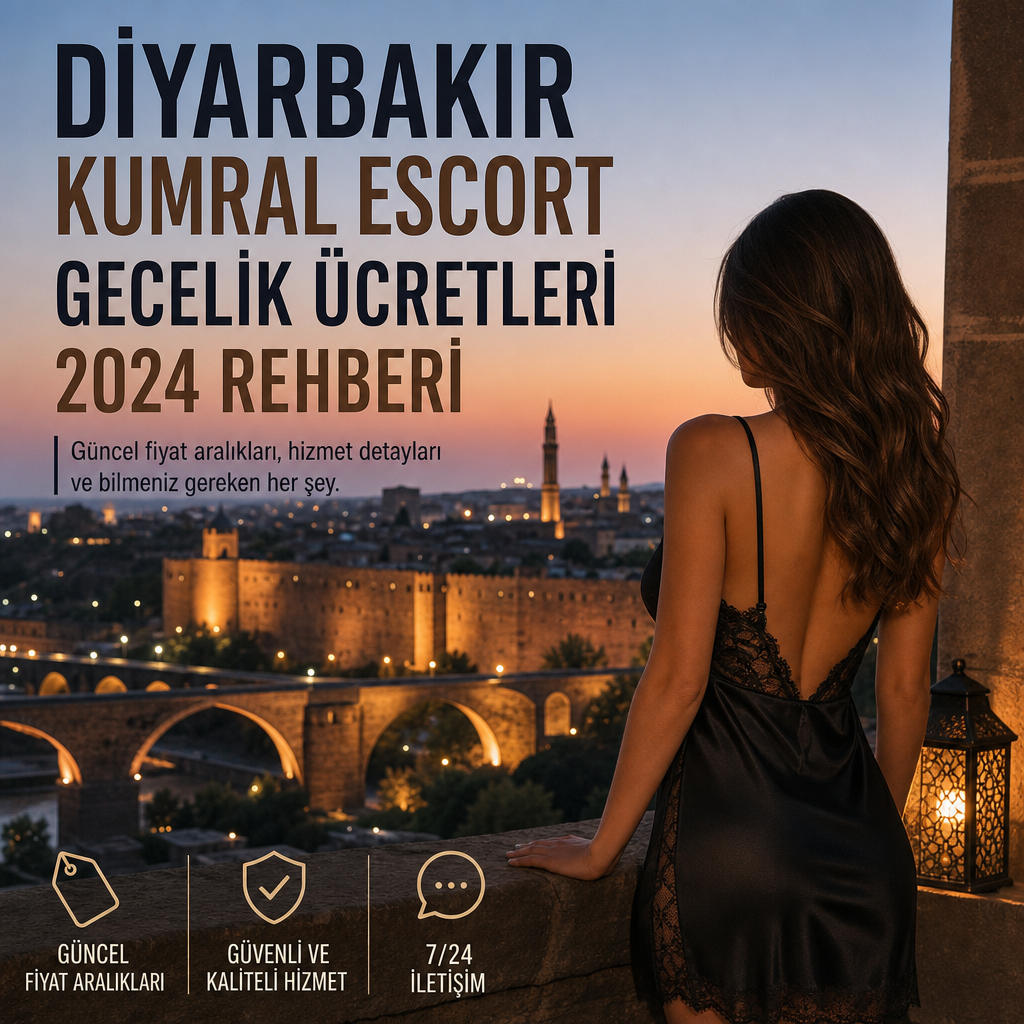 Graphic showing updated 2024 nightly rates and service details for Diyarbakır kumral escorts.