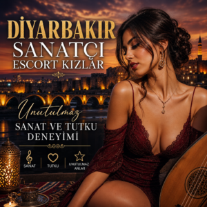 A stylish woman holding a paintbrush, symbolizing art and passion in Diyarbakır escort experience.