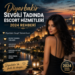 Map of Diyarbakır with icons representing escort services and privacy-focused options for 2024.