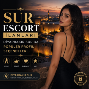 Diyarbakır Sur escort ilanları için profil seçenekleri ve güvenli hizmetleri tanıtan web sayfası ekran görüntüsü